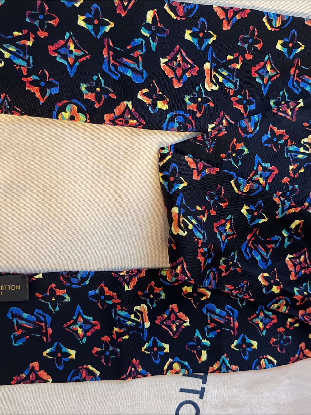 Louis Vuitton Black Rainbow Multicolor Bandeau